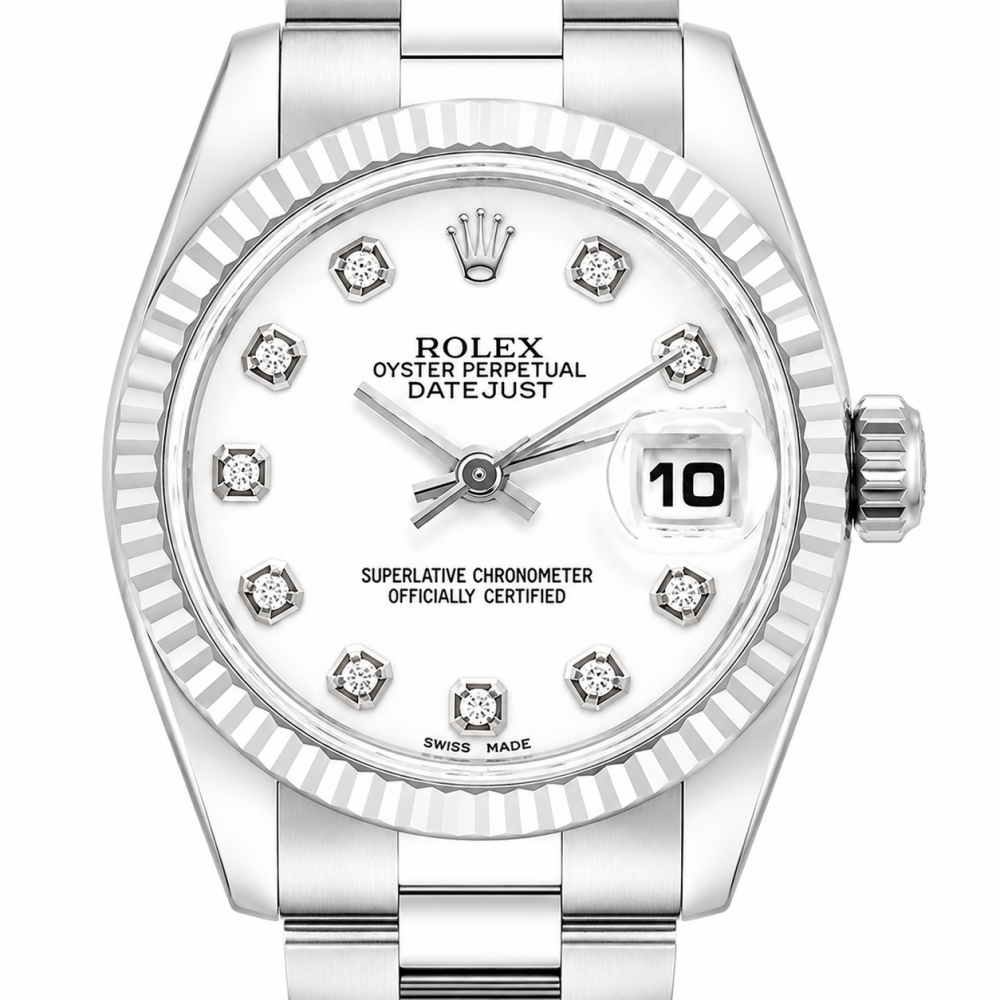 Rolex Datejust 26MM 69179 18K White Gold Presidential Watch